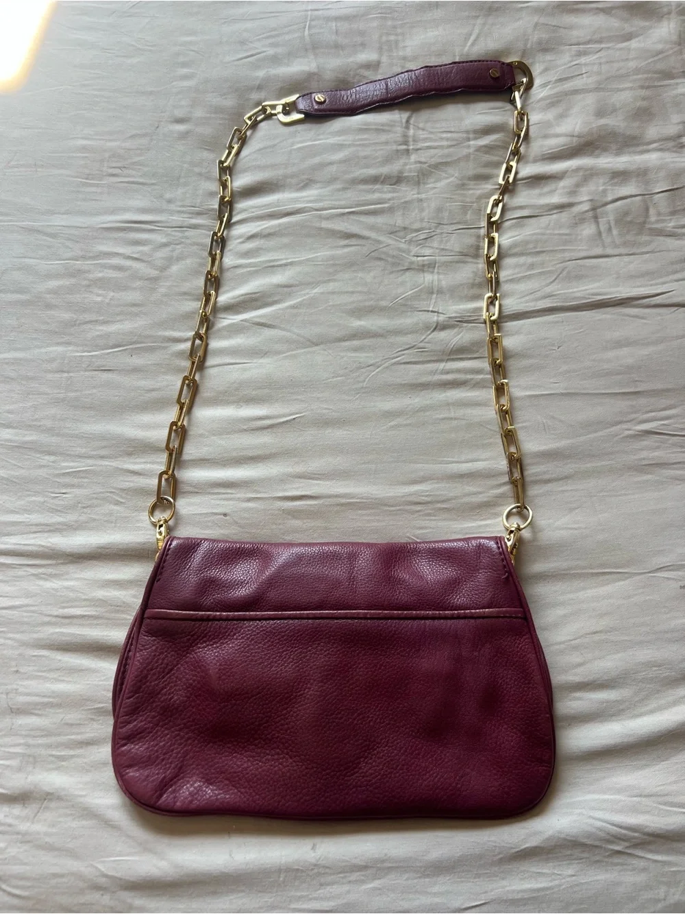 Tory Burch Amanda Crossbody Clutch Bag in Plum